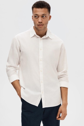 Slim Sun Linen Shirt LS White