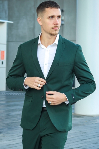 Premium Franco Slim Fit Kostym Darkest Spruce