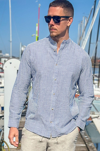 Summer Band Shirt LS Infinity Stripe