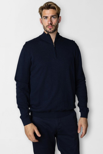 Claude half zip knit Navy Melange