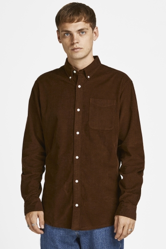 ATLAS CORD SHIRT L/S BUTTON DOWN Potting Soil SLIM FIT