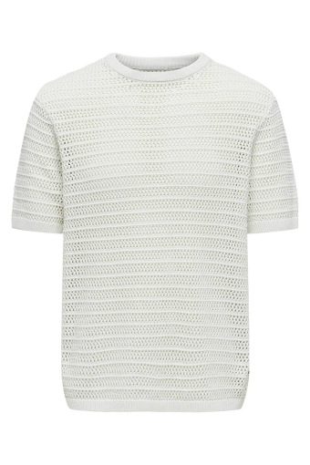 Charles Life Regular SS Knit Polo Antique White