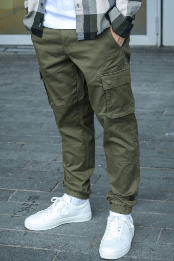 Cam Stage Cargo Cuff Pants Olive Night