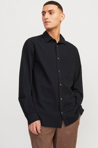 Summer Linen Shirt SS Black