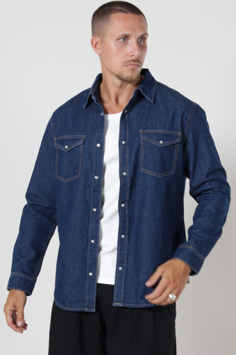 Bane Regular Fit Denim Shirt Dark Blue Denim