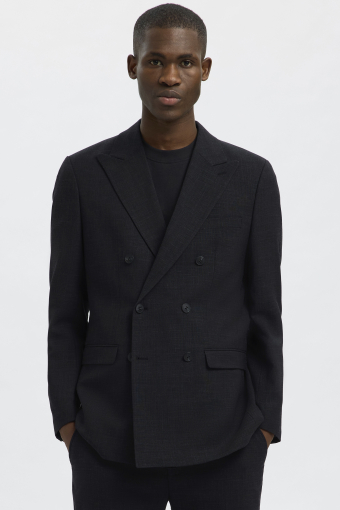 Oasis Linen DB Blazer Black