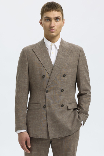 Oasis Linen DB Blazer Dark Sand Melange