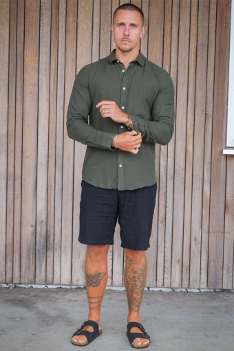 Caiden LS Linen Shirt Kambaba