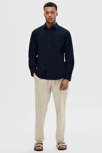 Slim Sun Linen Shirt LS Sky Captain