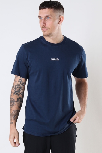 Cohen Brushed Tee SS Navy