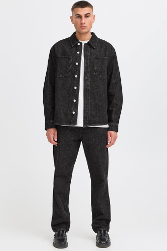 Rip Overshirt  Black Denim