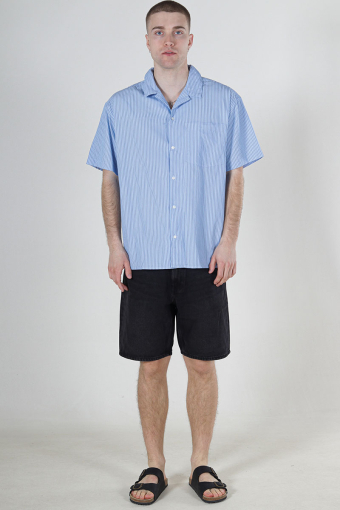 Cody Poplin Resort Shirt SS Cashmere Blue