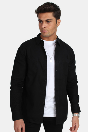 Flanell Skjorta Black/Black