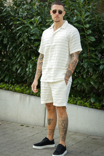 Braddock Regular SS Resort Waffle Shirt Egret