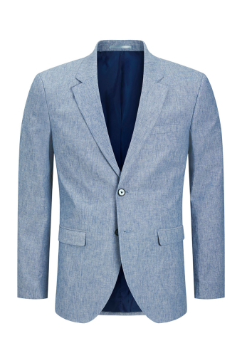 Riviera Linen Blazer Nautical Blue