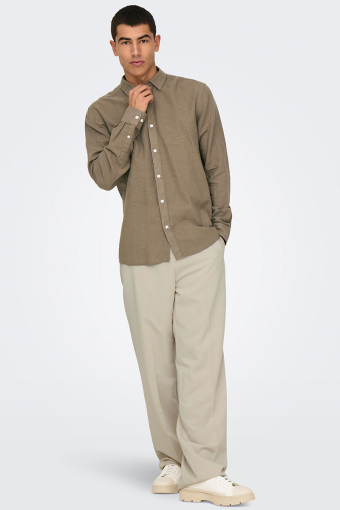 Caiden LS Linen Shirt Fossil
