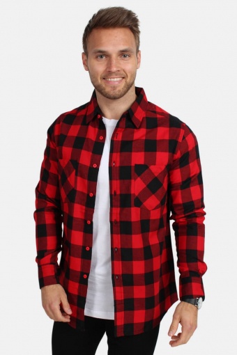 Checked Flanell Skjorta Red/Black