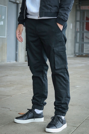 Cam Stage Cargo Cuff Pants Black