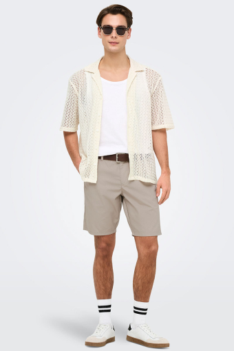Novak Relax Resort SS Zigzag Shirt Egret