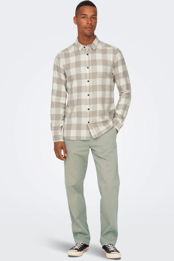 Gudmund LS Checked Shirt Antique White