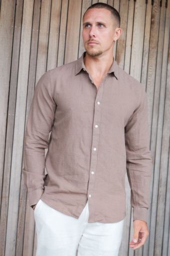 Caiden LS Linen Shirt Fossil