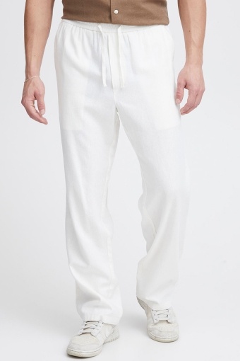 Allan Elasticated Linen Trousers Off White