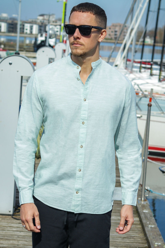 Summer Band Shirt LS Iceberg Green