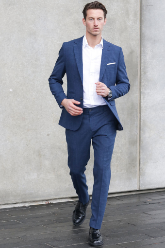 SLIM OASIS LINEN PANTS Dark Navy