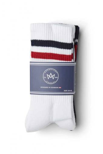 Nad 4-pack socks White/Navy/Red