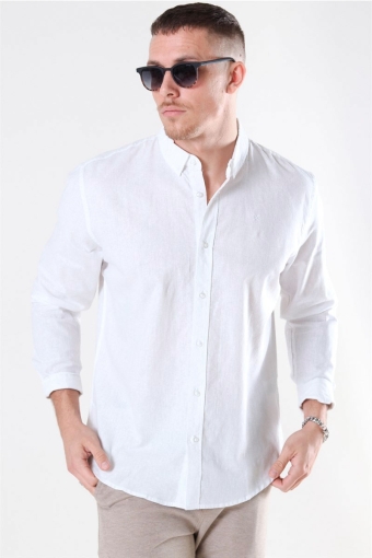 Cotton Linen Skjorta White