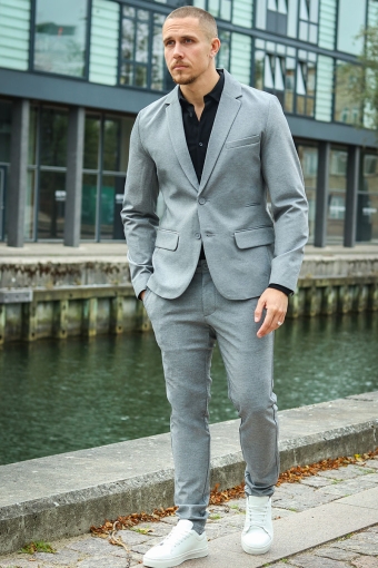 Mark Stretch Blazer Medium Grey Melange