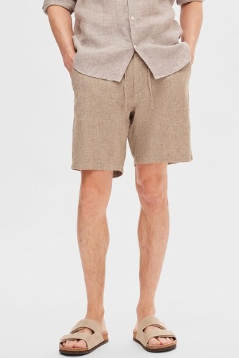 Regular Brody Linen Shorts Toffee