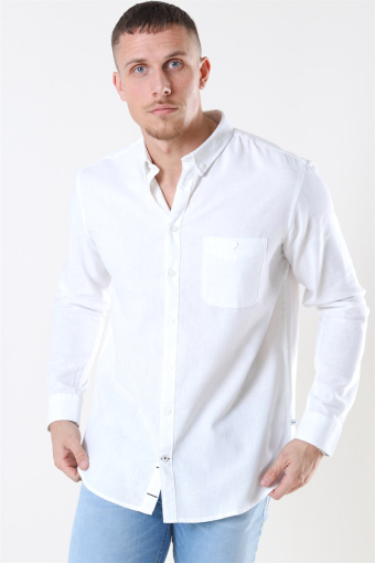 Johan Linen Skjorta White