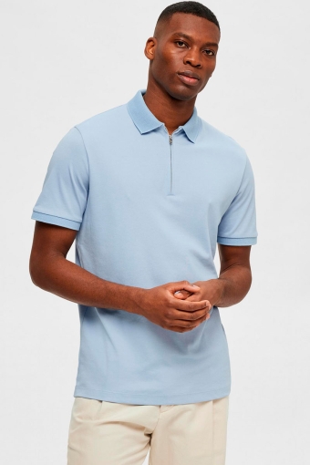 Fave Zip Polo SS Cashmere Blue