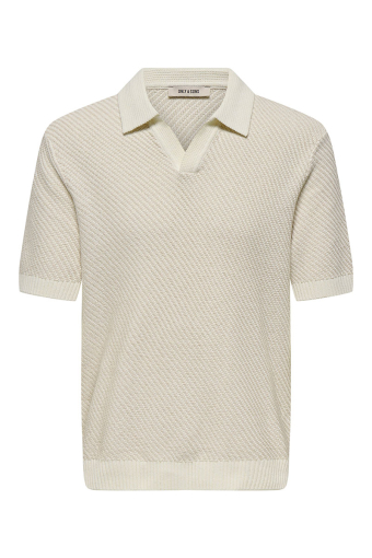 Adrian Regular Fit Resort Polo Knit  Silver Lining