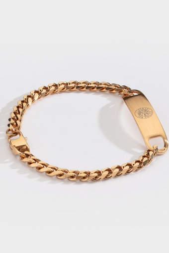 Sequence Tag Armbånd Guld ton