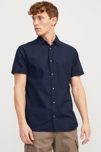 Summer Linen Shirt SS Navy Blazer