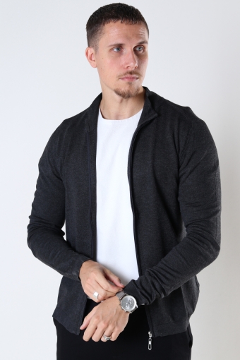 LAUGE FULL ZIP CARDIGAN Charcoal