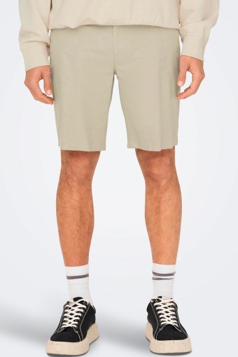 Mark Cotton Linen Shorts Chinchilla