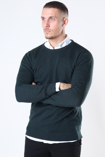 Merino Wool Crew Sticka Bottle Green