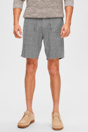 COMFORT-BRODY LINEN SHORTS Sky Captain