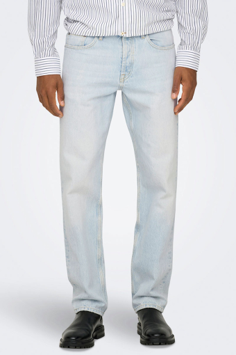 Edge Straight Fit 9393 Light Blue Bleached Denim