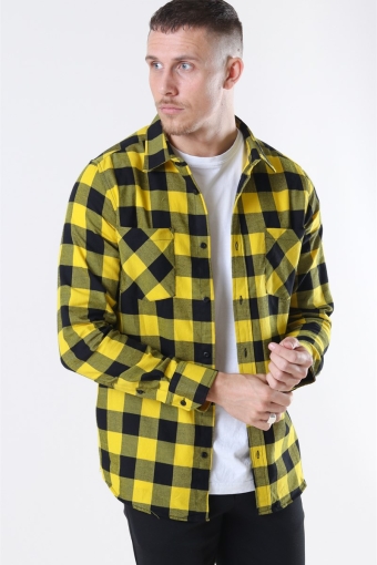 Checked Flanell Skjorta Black/Honey