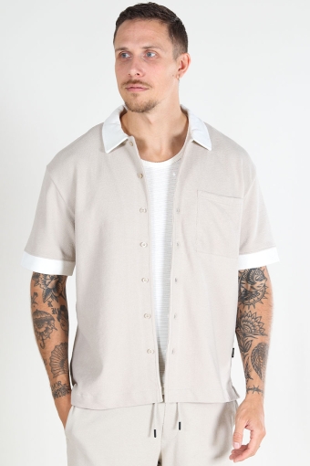 Mabon Relax Emb SS Shirt Silver Lining