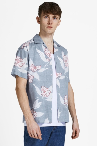 JPRBLUWAIKIKI RESORT SHIRT S/S RELAX Kentucky Blue