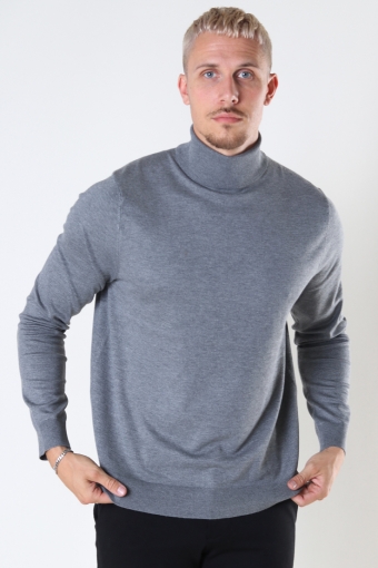 WYLER LIFE ROLL NECK KNIT NOOS Medium Grey Melange