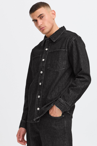 Rip Overshirt  Black Denim