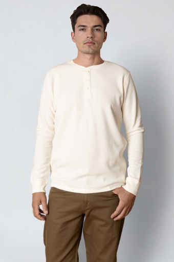 Cal L/S grandad Ecru Melange