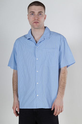 Cody Poplin Resort Shirt SS Cashmere Blue