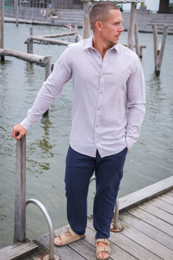 Brody Linen Pants Dark Sapphire